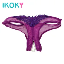 IKOKY флирт игры для взрослых стринги Жемчужное Кружево эротические с открытой промежностью, сетчатый интимные игрушки для женщин пара товары для взрослых