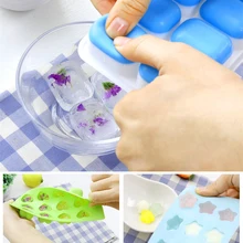 14 сетки силиконовая форма для льда с крышкой экологически чистый квадратный лоток мини-форма для льда маленькие фрукты форма для льда для приготовления льда