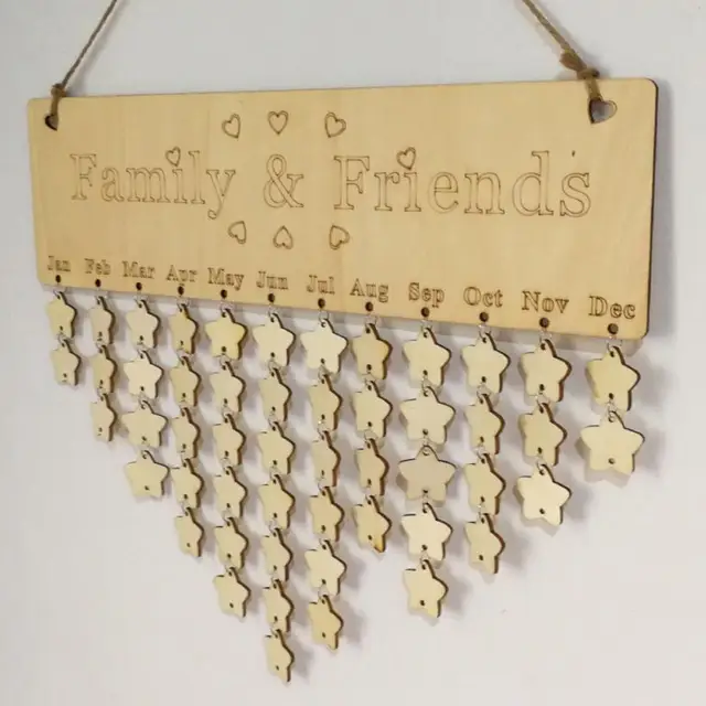 Wooden Birthday Reminder Board Plaque Sign Family &Friends DIY christmas decorations for home Calendar vintage wall decor #XTT-in Plaques & Signs from ... Wooden Birthday Reminder Board Plaque Sign Family &Friends DIY christmas decorations for home Calendar vintage wall decor #XTT-in Plaques & Signs from ...