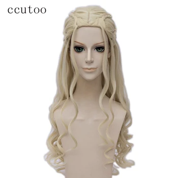 

ccutoo Game of Thrones Daenerys Targaryen Cosplay Wig Synthetic Hair Long Wavy Dragon of Mother Costume Wigs