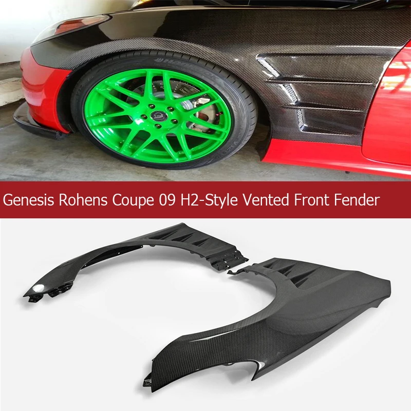 Car Accessories Carbon Fiber H2 Style Vented Front Fender (134x25x80