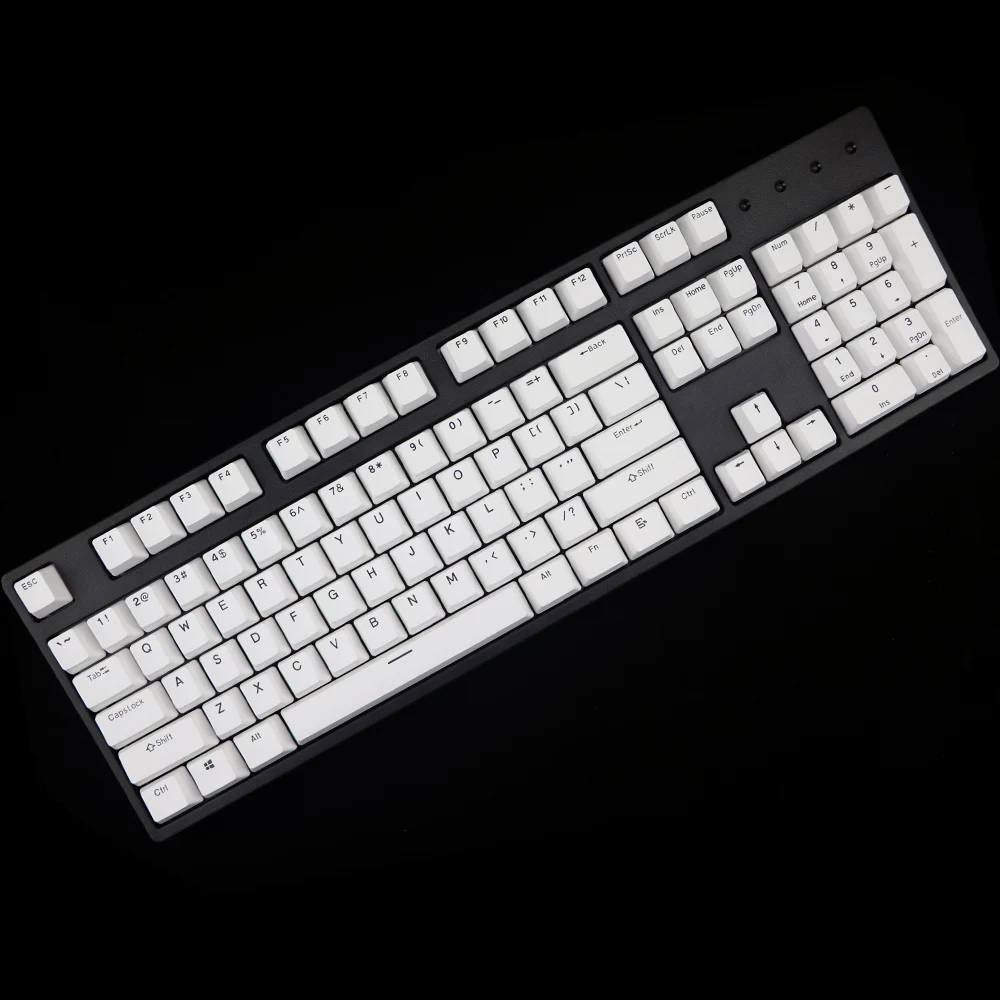 Двойная съемка PBT keycap 108 ключ ANSI раскладка OEM профиль черный шрифт колпачки для механической игровой клавиатуры MX переключатели