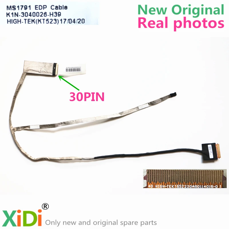 

NEW MS1791 K1N-3040026-H39 EDP LVDS CABLE FOR MSI GE72 GT72S PE70 MS-1791 MS-1794 LCD LVDS CABLE 30PIN