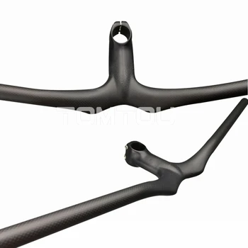 

Matte 3K Carbon Mountain Bicycle Rise Handlebar Integrated Bar Stem MTB Bike Handlebar Width 580/600/620/640/660/680/700/720mm