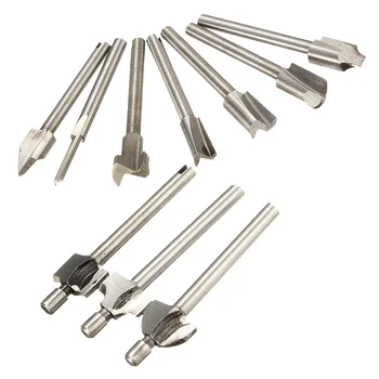 

NFLC-10PCS 1/8" Mini Shank HSS Titanium Router Bits For Rotary Tool Set