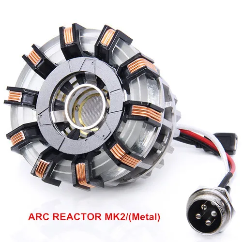 LED Avengers 1:1 Scale Iron Man Arc Reactor Core Tony Stark Heart Model With Led Light Figure Gift DIY Need To Assemble MK1 Reac - Цвет: Alloy MK2 Reactor