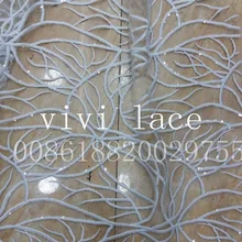 Xi229# светло-голубой цвет блесток африканский сетка тюль кружева для распиловки/свадебное/вечернее платье/партии