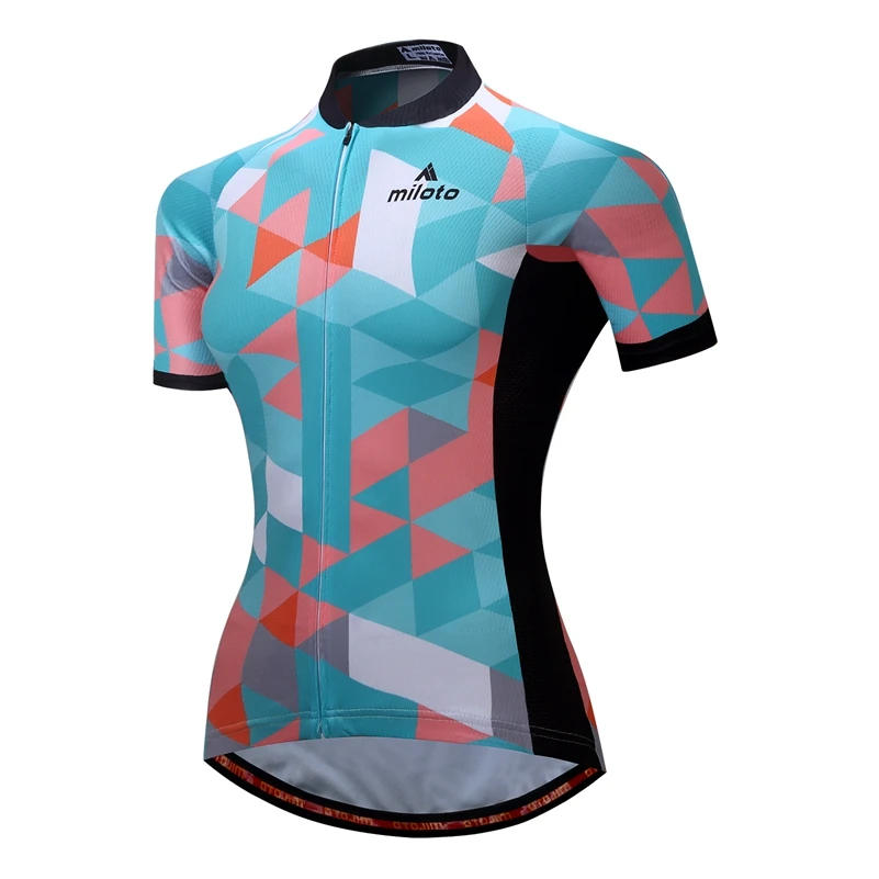 Blue Pink MTB Bike Jersey Women Cycling Clothing Girls Ropa Ciclismo