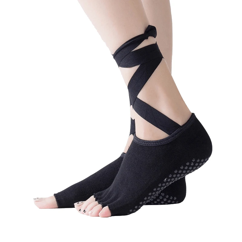 

New 2018 Heel Protector Professional Ballet Dance Five Toes Socks Skid-proof Belly Dance Foot thong Toe Pad Dance Stockings