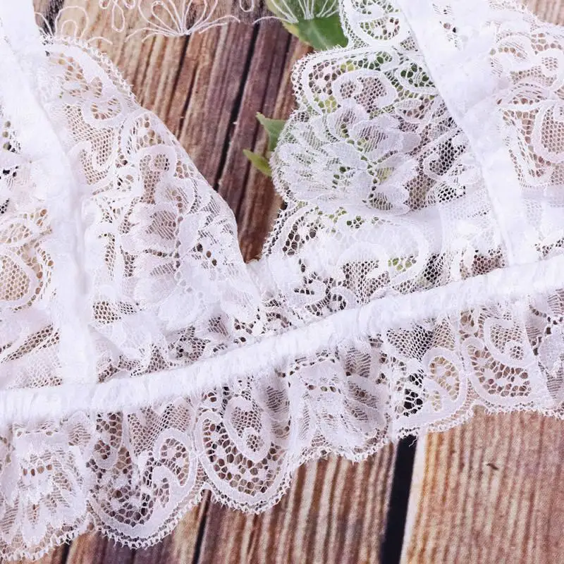 CDJLFH 2018 Women Sexy Lace Bra Set Transparent Bra High Waist G-string Underwear Suit Women Panty Lingerie Set S M L XL Size