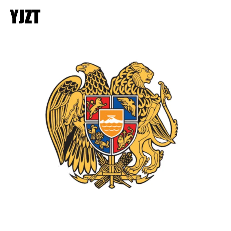 

YJZT 10CM*9.7CM Creative Armenia Flag Coat Of Arms Decal Car Sticker Styling 6-1090