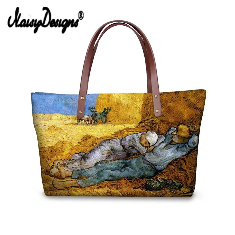 Сумка для покупок Van Famous Painting 3D сумки на заказ женщин Прямая поставка холщовые