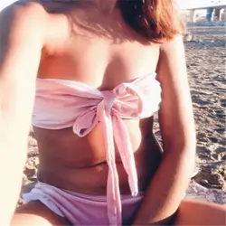 2018 новый сексуальный комплект без бретелек бикини для женщин купальник Push Up Купальники для малышек бразильский пляжные летние бикини