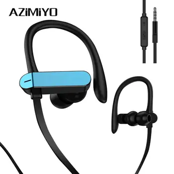 

AZiMiYO Wired Earphone Sport Bass Running music headphones with mic for xiaomi iPhone Samsung phone fone de ouvido auriculares