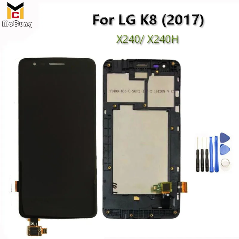 

5.0" LCD Panel AAA Quality For LG K8 2017 X240H X240DSF X240 X240K LCD Display With Touch Screen Digitizer With Bezel Frame