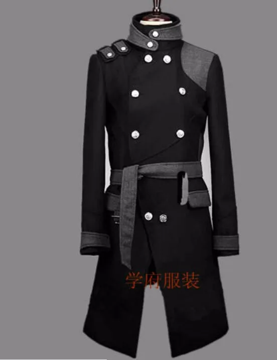 Размера плюс! S-XXL мужская одежда зимнее пальто модное лоскутное шерстяное мужское пальто