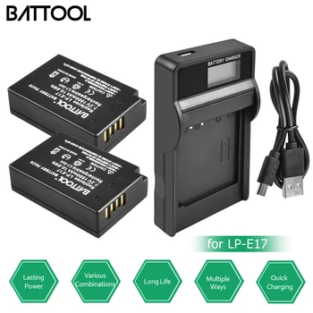 

2X LP-E17 LP E17 LPE17 Rechargeable battery +LCD Battery Charger For Canon EOS M3 750D 760D T6i T6s 8000D Kiss X8i Camera L20