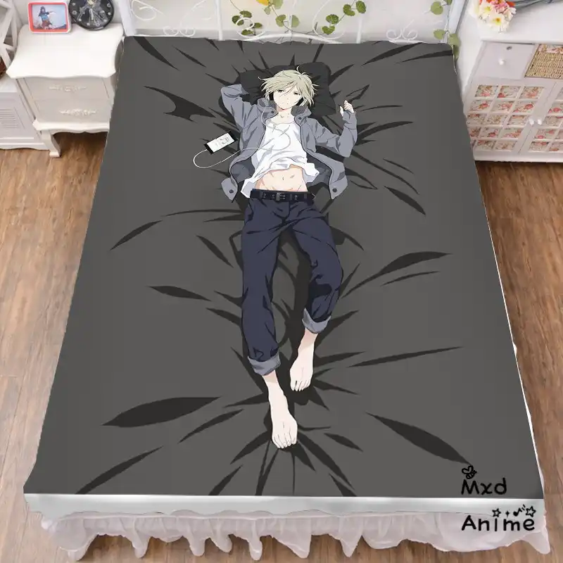 日本のアニメユーリ オンアイスベッドシーツスローブランケット寝具掛け布団コスプレギフトフラットシートcd053 Flat Sheet Sheet Flatbed Sheet Anime Aliexpress
