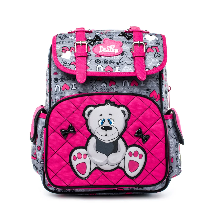 Delune Детские водонепроницаемые школьные сумки ортопедические для девочек 1-4 класса рюкзак для книг Mochila Infantil школьные сумки с мультяшными животными - Цвет: 52081