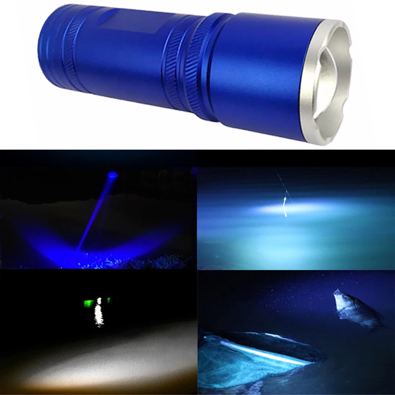 Светодиодный светильник-вспышка, синий светильник, лампа для рыбалки, уличный фонарь светильник, перезаряжаемый светильник-вспышка, ночной рыболовный светильник s с Штатив для прожектора