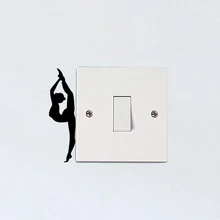 Спорт девочка гимнастка виниловые настенные наклейки-переключатель наклейки украшения спальни 5WS1446