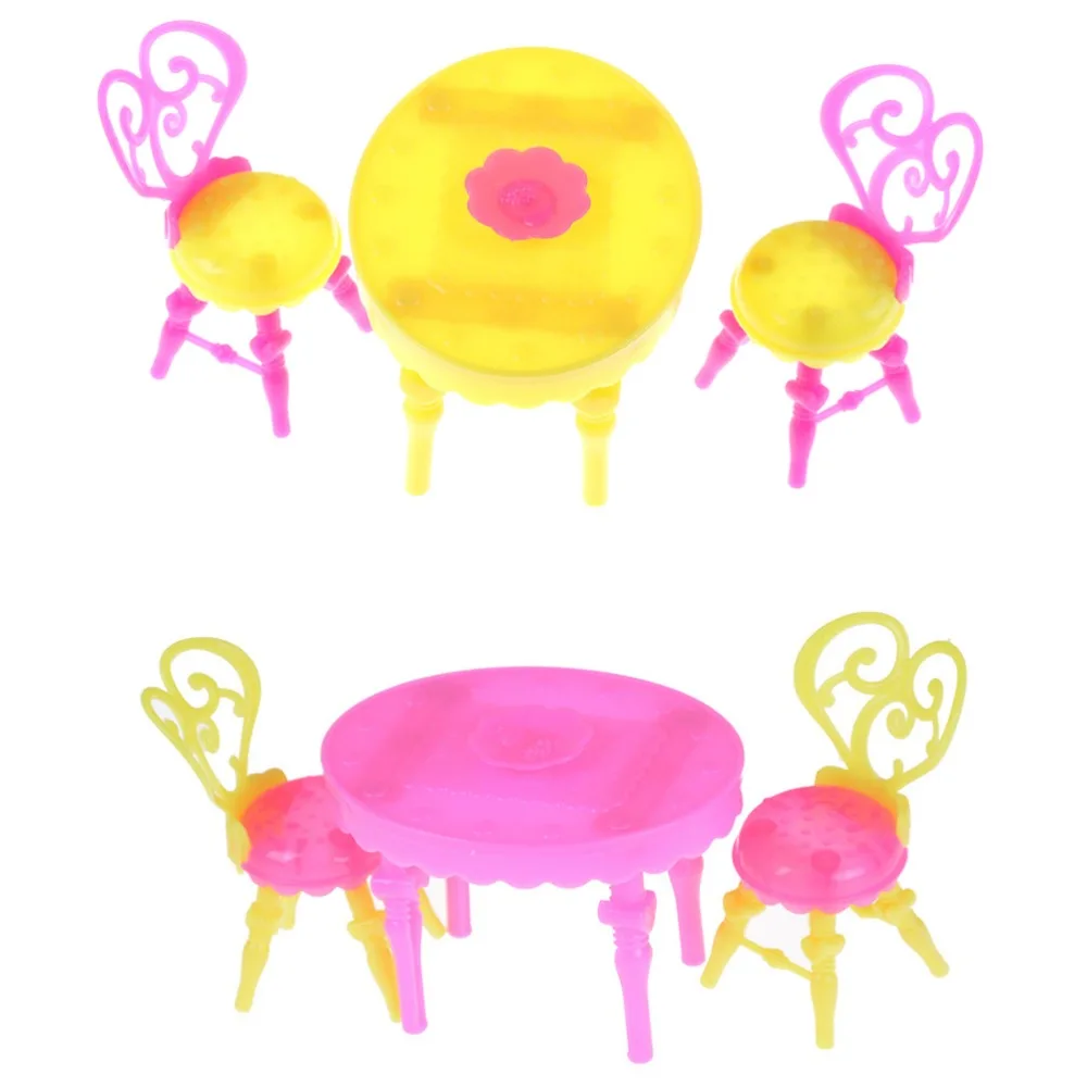 خمر الجدول كراسي للدمى أثاث لتناول الطعام مجموعات اللعب ل فتاة كيد الطفل الطفل أحدث 1 مجموعة