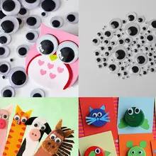 200 шт. не самоклеящиеся 3/4/5/6/7/8/9/10/12/14/15/18/20 мм/22 мм/24 мм куклы глаза для игрушек куклы Googly Eyes используются для кукольных аксессуаров