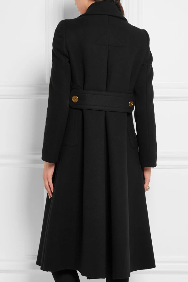 Boutonnage Femme Hiver Double Abrigos Manteau Royaume 2019 Automne Noir Mujer Long Mince uni Classique Femmes Laine Cranté En XOZlkwiTPu