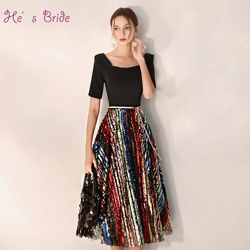 simple elegant black cocktail dress