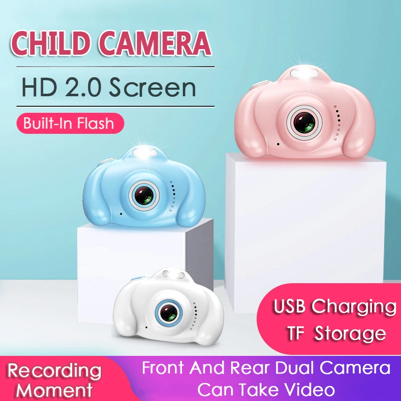 2,0 дюймов цветной экран двойной объектив детская Мини Милая цифровая камера 1080P HD детские игрушки видео регистратор видеокамера детская Ip камера