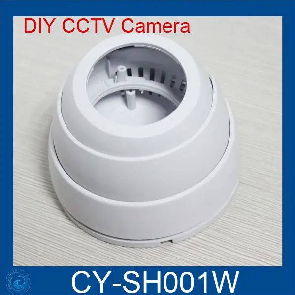 Free Shipping CCD Dome CCTV Camera Round Plastic Housing Cover Casein