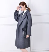 Oversized Wool Coat With Quilting Winter Warm Trench coats abrigos mujer Grey Camel Long Thick Women Wool Coats Plus Size