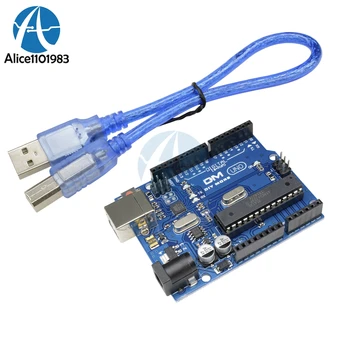 

UNO R3 ATmega328P ATmega328 Development Board Atmega16U2 Board Module Compatible With USB Cable IO ISP 3.3V 5V one