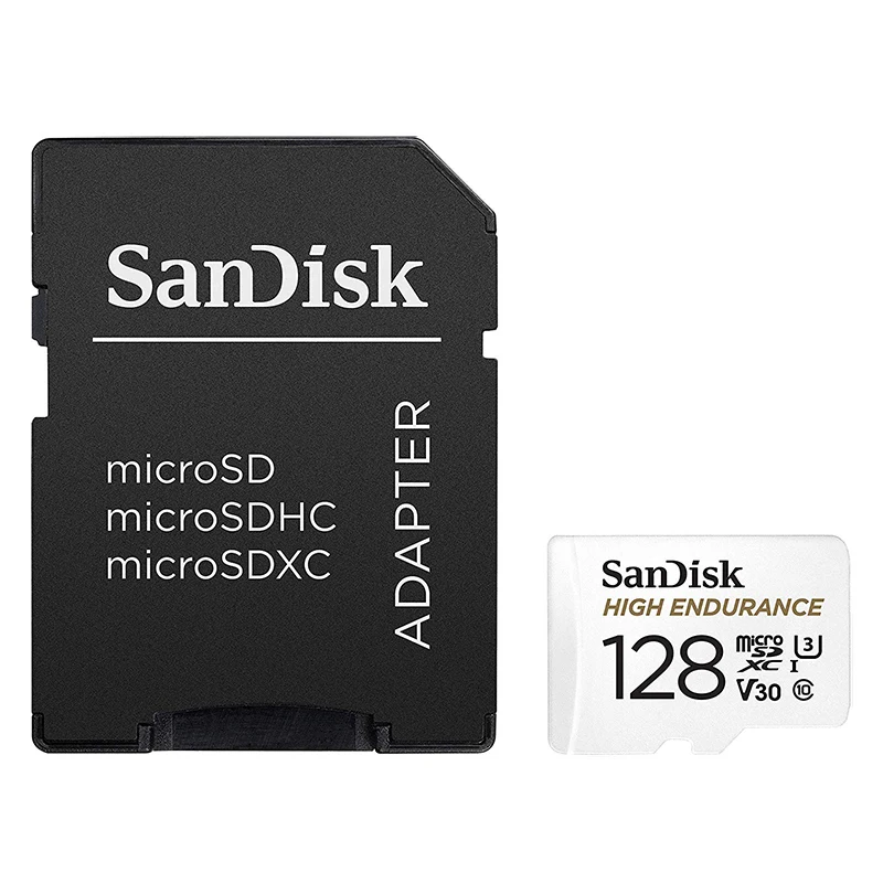 128 ГБ Двойной Флеш-накопитель SanDisk MicroSD карты памяти на 32 Гб TF слот для карт памяти 64 ГБ Памяти SDXC карта мониторинга 128 ГБ 256 C10 V30 высокая выносливость 4 K HD для Dash Cam 100 МБ/с - Емкость: 128 ГБ