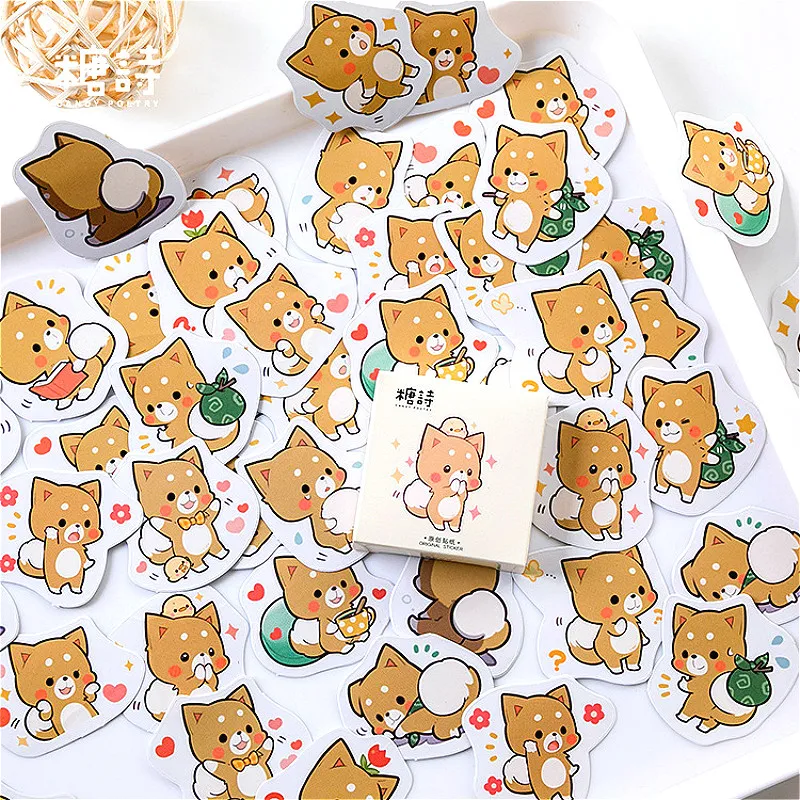 

Shiba Inu Notebook Creative sticker Hardcover Notepad Sticky Notes Kawaii Stationery Diary Office School Supplies
