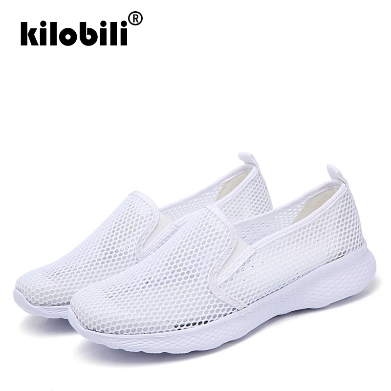 Kilobili/2019 г. Летняя женская обувь женские дышащие сетчатые кроссовки балетки на