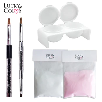 

Acrylic Powder Carving Crystal Nail Polymer 3D Nail Extension Tips False Nail Art Tips Portable Nail Art Brush Tool