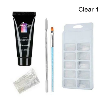 

5Pcs/ Set Poly Gel Kit UV Acryl Builder Polygel Fast Dry Nail Art Tools @ME88