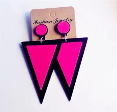 

Punk style triangle drop earring hip hop geometric triangle earring fashion jewelry for women girl ear accessories
