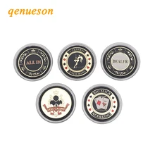 Poker Chips Commemorative Coins Metal Banker Poker Stars Cards Guard Protector Metal Craft Hold'em Poker Board Games Accessories