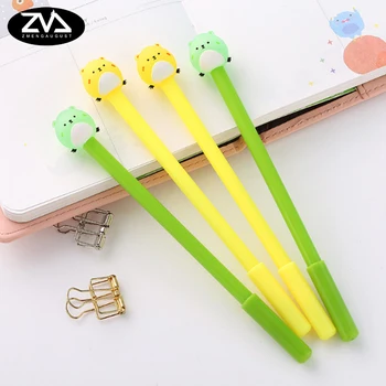 

2pcs/lot Mouse cartoon gel pen black 0.5mm Gift Stationery office school Kawaii Decorative writing Neutral pen supplies