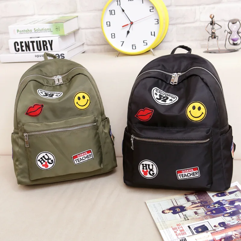 

2019 Backpacks Oxford cloth backpack Badge bag Student bag travel backpack