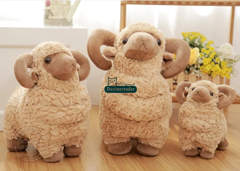 Dorimytrader Giant Animal Sheep Toy Мягкая мягкая плюшевая милая козьей куклой 3 цвета Nice Baby Gift 24inch 60cm DY60924