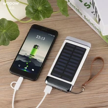 Wopow 10000 mAh Solar power bank Short Circut Protection Long Lasting High Capacity double powerbank Charger External Battery
