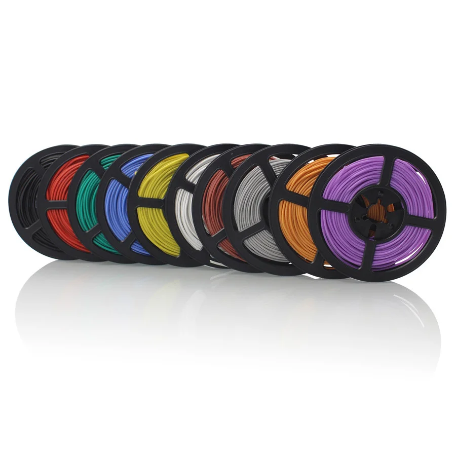 100 meters 328 ft 18AWG flexible silicone wire tinned copper cable stranded 10 color optional DIY connection | Обустройство дома