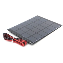 1 шт. x 6 в 2 Вт с удлинителем 100 см, солнечная панель из поликристаллического кремния, самодельное зарядное устройство, маленькая мини солнечная батарея, кабель, игрушка