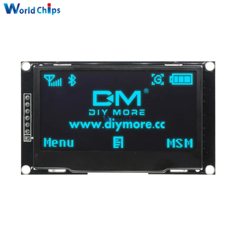 2,4" дюймовый ЖК-экран 12864 128X64 OLED дисплей модуль IIC IEC SPI серийный C51 STM32 SSD1309 для Arduino белый/синий/зеленый/желтый