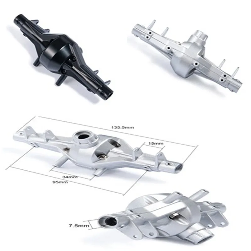 Стальной сплав передний задний мост корпус для 1/10 осевой SCX10 Rc Рок грузовик ось аксессуары