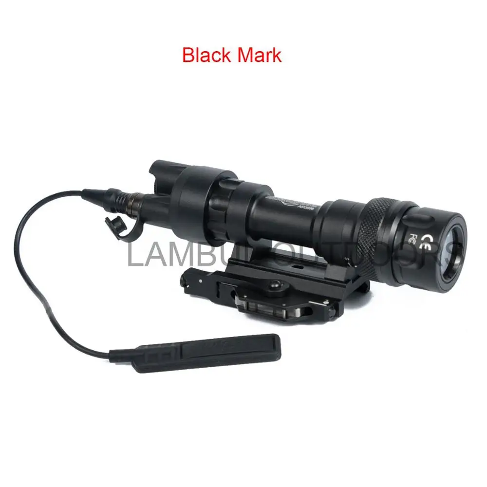 LAMBUL M952 M952V QD быстросъемный Тактический винтовочный флэш-светильник, крепление оружейный светильник 400 люменов для охотничьих аксессуаров - Цвет: Черный