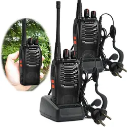 1 пара BAOFENG BF-888S рация UHF двухстороннее радио baofeng 888 S UHF 400-470 мГц 16CH Портативный приемопередатчик с наушником